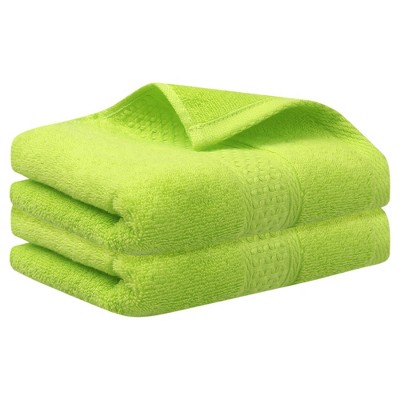 Unique Bargains Bathroom Quick Drying Cotton Hand Towel 13" x 30" 2 Pcs