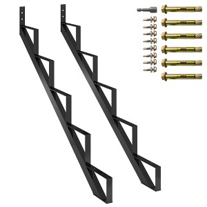Garvee 2 Pack Steel Stair Step Riser, Metal Stair Stringer with Reinforcing Support Legs for Indoor/Outdoor Steps - 1 of 4