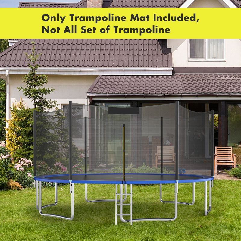 Costway Replacement Trampoline Mat Jumping Mat Fits 8/10/12/14/15/16ft Frame w/ V-Hooks, 4 of 11