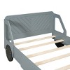 ALEXOUN Car-Shaped Bed with Wheels,Kids Bed with Headboard & Footboard,Wood Platform Bed Frame,for Kids Boys Girls - 4 of 4