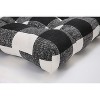 2pk Anderson Reversible Chair Pads Black - Pillow Perfect: Weather-Resistant, Tufted, with Ties - 2 of 4