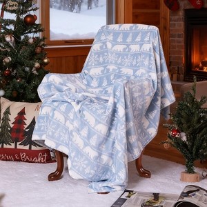 Lomsoe Cozy Christmas Flannel Throw Blankets - Decorative Xmas Blankets for Couch, Bed, Sofa, Chair, Outdoor. - 1 of 4