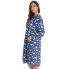 Dreamcrest Womens Snap-Front House Coat Flannel Duster Nightgown with Pockets - 2 of 3