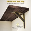 Munora 4Packs Corner Floating Shelves - Wall Mounted Wood & Metal Storage Shelves for Bedroom, Living Room, Bathroom - 3 of 4