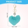 Unique Bargains Metal Alloy Soft Durable Artificial Cute Puff Ball Keychain 1 Pc - 2 of 4