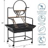 Large Wrought Iron Bird Cage with Stand for Parrots, Cockatiels, Conures & Budgies - 2 of 4