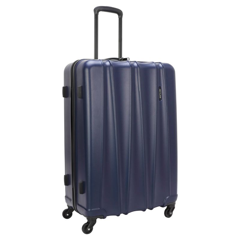 Skyline 3pc Hardside Checked Spinner Luggage Set - Navy, 5 of 21