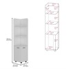 62" Tall Corner Cabinet, 3 Tier Freestanding Storage Cabinet, Corner Bathroom Cabinet, Kitchen Pantry Cabinet for Kitchen Living Room Bathroom - 3 of 4