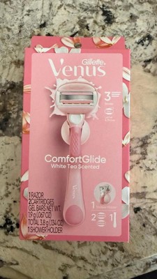 Venus Comfortglide White Tea Women's Razor + 2 Razor Blade Refills : Target