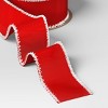 15' Christmas Candy Cane Wishes Premium Ribbon Red with White Trim - Wondershop™ - 3 of 3