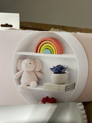 Wall Hook Shelf With Beading - White - Cloud Island™ : Target