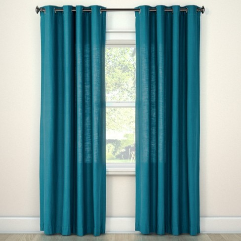 turquoise curtains window treatments
