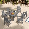 Arceso Patio Table and Chairs Set 7 Pieces, HDPS Weather Resistant Outdoor Dining Set, Square Outdoor Dining Table with 6 Patio Chairs - 3 of 4