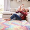 Fluffy Shaggy Area Rug Fuzzy Rug Plush Furry Rugs for Bedroom Rainbow Shag Rug - 3 of 4