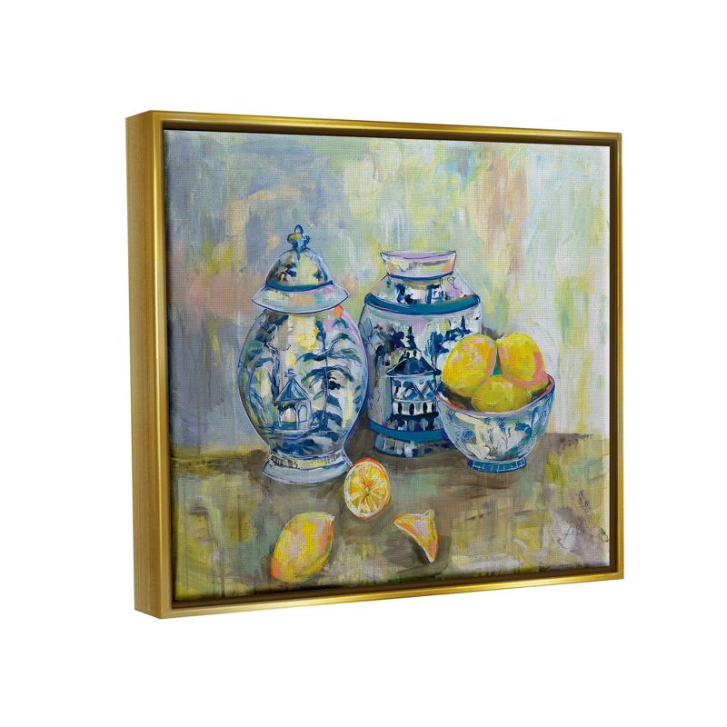 Stupell Industries Lemons and Pottery Yellow Blue Classical Painting, 4 of 7