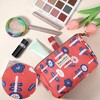 Unique Bargains Women's Printed Travel Makeup Bag Red 1 Pc - 3 of 4