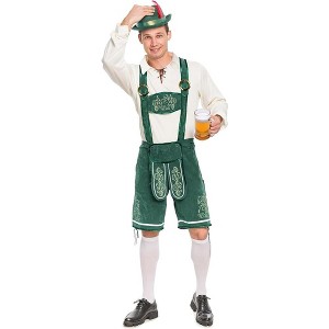 Syncfun Mens Oktoberfest Bavarian Costume German  - L - 1 of 4