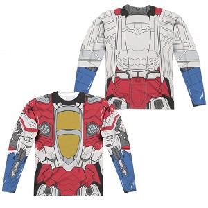 Men's Transformers Starscream Costume (Front Back Print) Long Sleeve Costume T-Shirt - 1 of 4