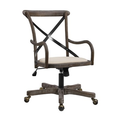 Carson Caf&#233; Office Chair Gray - Linon