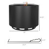 SEVOBAL 22" Fireplace Smokeless Fire Pit Portable Stainless Firepit Wood Burning Firepit Outside Camping Backyard Patio Garden, Black, 22"*22"*17.25" - 3 of 4