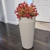 NAYSAYE Planter 2PCS Tall Indoor and Outdoor Planter Pot Large Flower Cone Striped Plastic Flower Pot for Home Garden Patio - 3 of 4