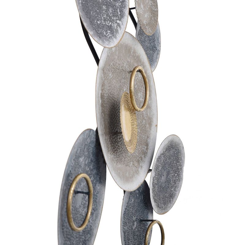 Metal Nobu Wall Hanging Layered Hammered Circles in Tones of Metallic Gold/Silver - StyleCraft, 6 of 8