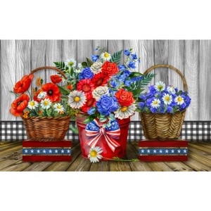 Briarwood Lane Spring Doormat 30x18 Indoor Outdoor Red White and Beautiful For Spring Doormat - 1 of 4