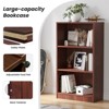 CAVINAS Bookshelf with 3 Shelf,Tall Decorative Bookcase Display Shelves with Free Standing Design,Modern Wood Bookshelf for Living Room - 4 of 4
