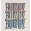 Western Howdy Repeat Text Adult Long Sleeve Hoodie - 2 of 2