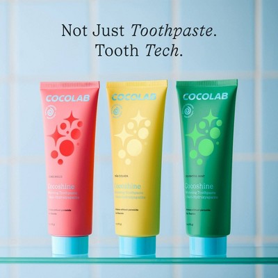 Cocolab Cocoshine Whitening Non-Fluoride Nano Hydroxyapatite Toothpaste - Lychee Breeze - 4oz: Package Quantity 1, Non Travel Size
