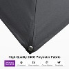 PURPLE LEAF Patio Cantilever Umbrella Teak Finished Aluminum Frame Large Offset Outdoor Sun Umbrellas with Base for Pool Garden Deck - 3 of 4