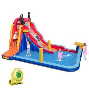 Infans Inflatable Water Slide Park Pirate Theme Bouncer Playhouse Castle w/ 950W Blower - 1 of 4