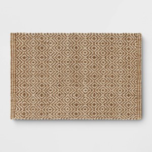 Jute Diamond Area Rug Tan/Ivory - Threshold™ - 1 of 4