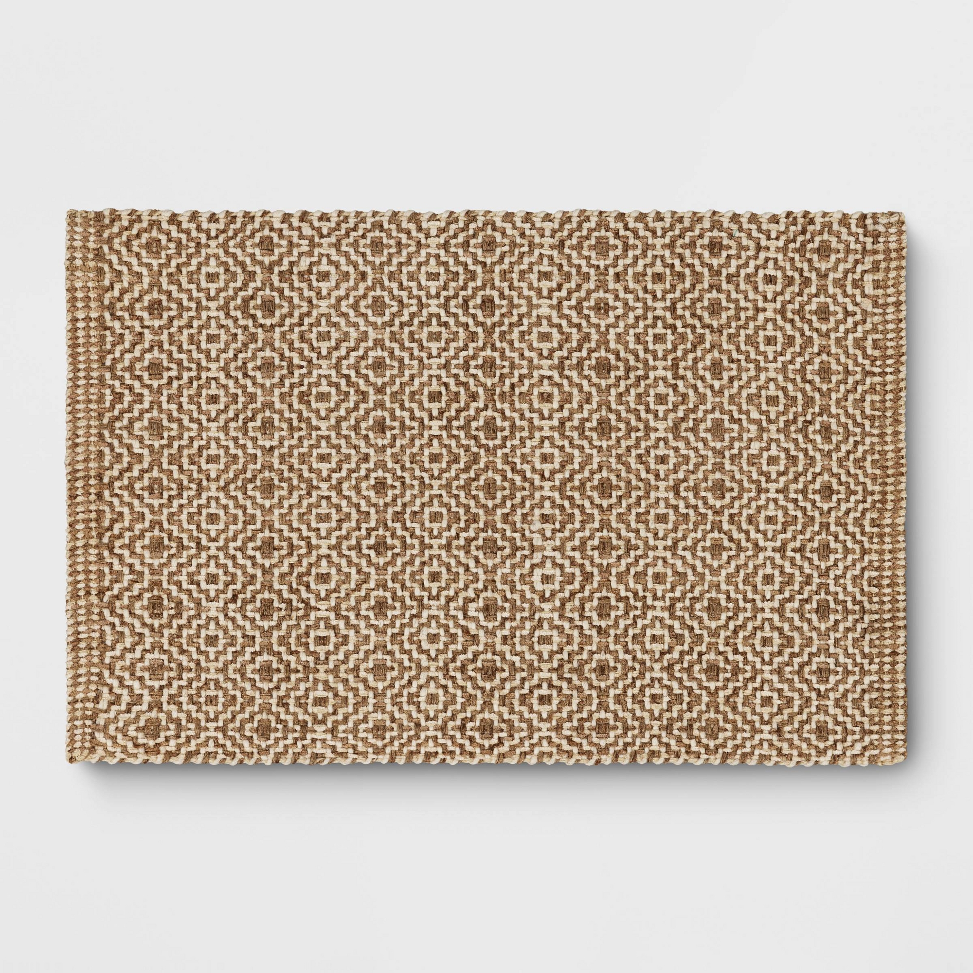 2'x3' Jute Diamond Accent Rug Tan/Ivory - Threshold™