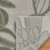 Tropea Woodbury Green Ivory Bold Two-Tone Floral Flatweave Easy-Care Indoor/ Outdoor Area Rug, 6x9 - 3 of 4