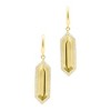 Adornia 14k Gold Plated Elongated Hexagon Huggie Earrings - 3 of 4