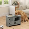 PawHut Large Elevated Dog Bowls with Storage Cabinet Containing Large 37L Capacity, Raised Dog Bowl Stand Pet Food Bowl Dog Feeding Station - 3 of 4