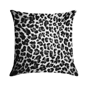 Black & White Leopard Print Pillow Covers 18x18 Decorative Throw Pillows Soft Square Cushion Covers for Couch Sofa Bedroom - 1 of 1