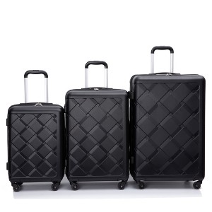 Vynxaria 8-Piece Green Hardshell Luggage Set: 20/24/28 Suitcases + Handbag + 4 Storage Bags with Spinner Wheels - 1 of 4