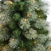 Nearly Natural 4.5-ft Nova Scotia Artificial Christmas Tree in Engraved Geometric Stone Planter - 4 of 4