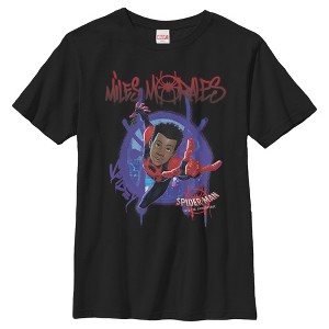 Boy's Marvel Spider-Man: Into the Spider-Verse Miles Morales Splat T-Shirt - 1 of 4