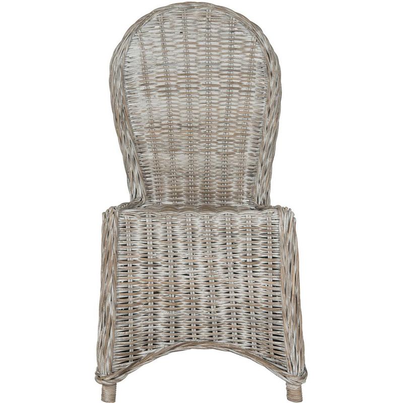 Idola 19H Wicker Dining Chair (Set Of 2) - White Washed - Safavieh., 1 of 7