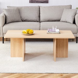 KTMBDW Coffee Tables,Small Center Table Industrial Modern Style Side Tables with Storage Shelf and Wood Tabletop for Small Space,Home Office - 1 of 4
