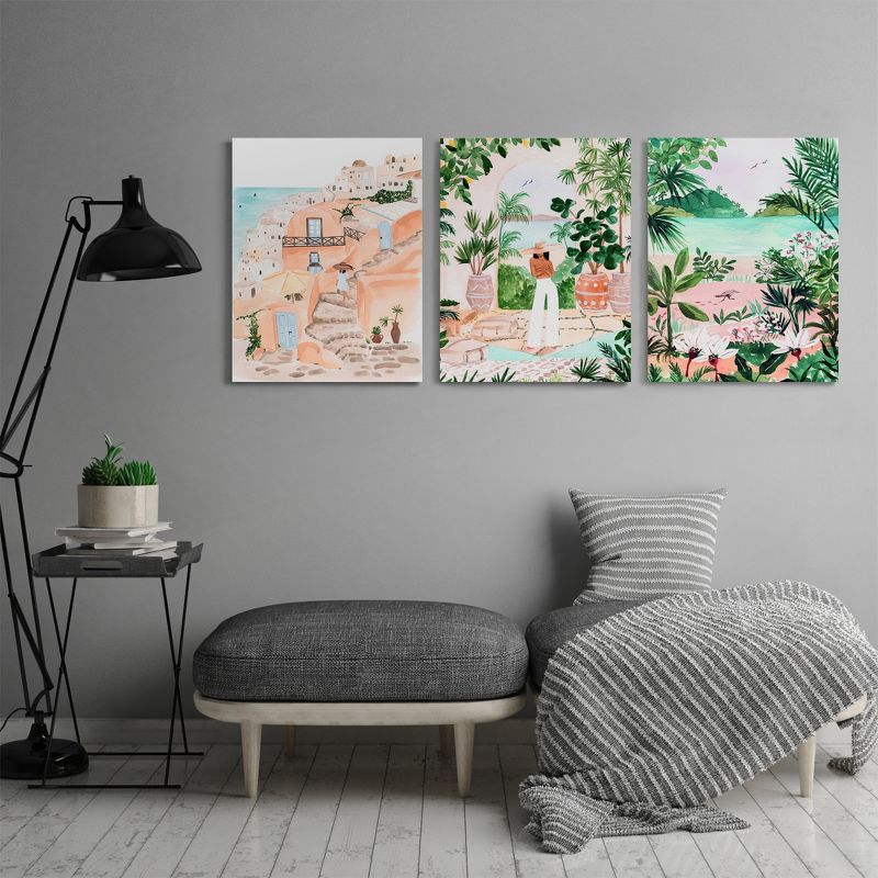Americanflat Boho Coastal Beach And Botanical Travels By Sabina Fenn Triptych Wall Art - Set Of 3 Canvas Prints, 4 of 7