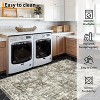coucheta Multi-size Boho Distressed Floral Area Rug, Washable Non-Slip Stain Resistant Print Low Pile Carpet, for Living Room, Bedroom, Dining Room - 3 of 4