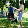 KTMBDW 28" Portable Charcoal Grill with Wheels and Foldable Side Shelf, Large BBQ Smoker with Adjustable Vents on Lid for Outdoor Party Camping Picnic - 3 of 4