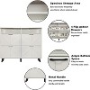 Shoe Cabinet with 4 Flip Drawers, Slim Freestanding Shoe Organizer with Metal Legs, Narrow Entryway Storage Cabinet, White - 4 of 4