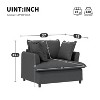 37" Oversized Single Seat Sofa Module for Modular Sectional Sofa, Wide Seat Chenille Armchair with Pillows - 2 of 4
