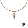 Aria Jeweler  2mm Rope Chain With Sea Horse Pendent - 2 of 4