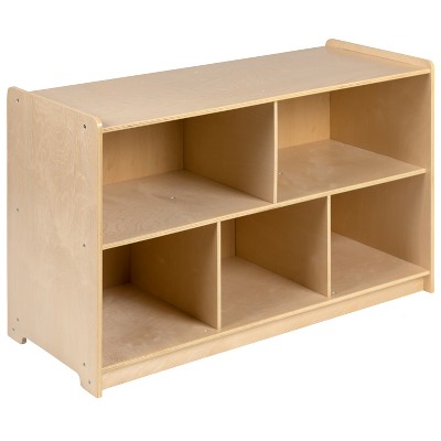 Costway 6 Cube Storage Shelf Organizer Bookcase Square Cubby Cabinet Bedroom  Natural : Target